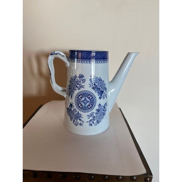 Spode Copeland Fitzhugh Blue & White Coffee Pot 6.5" H Fine Stone - Picture 2 of 6
